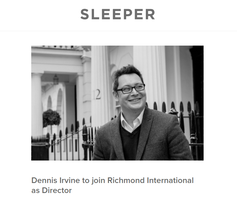 Dennis Irvine to join Richmond International as Director